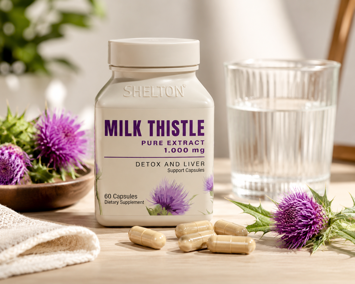Milk Thistle 1000 mg – Detox & Liver Support | 60 Cápsulas